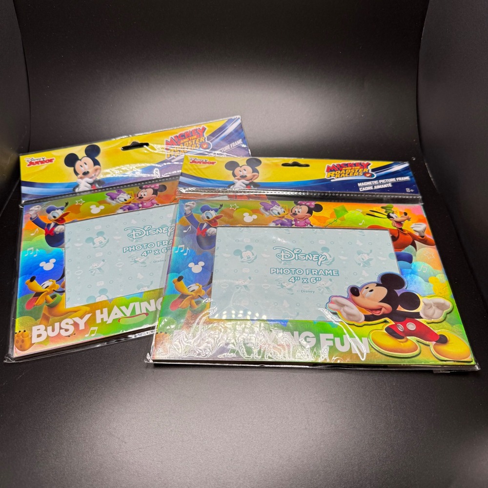 Disney Mickey and the Roadster Racers Magnetic Picture Frame 4x6 Set of 2 NEW